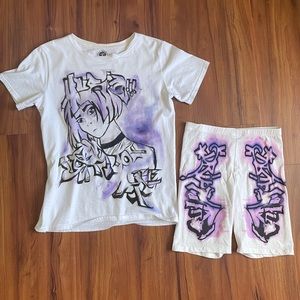 🏮2/$70 SALE BRAND NEW t shirt and biker short set